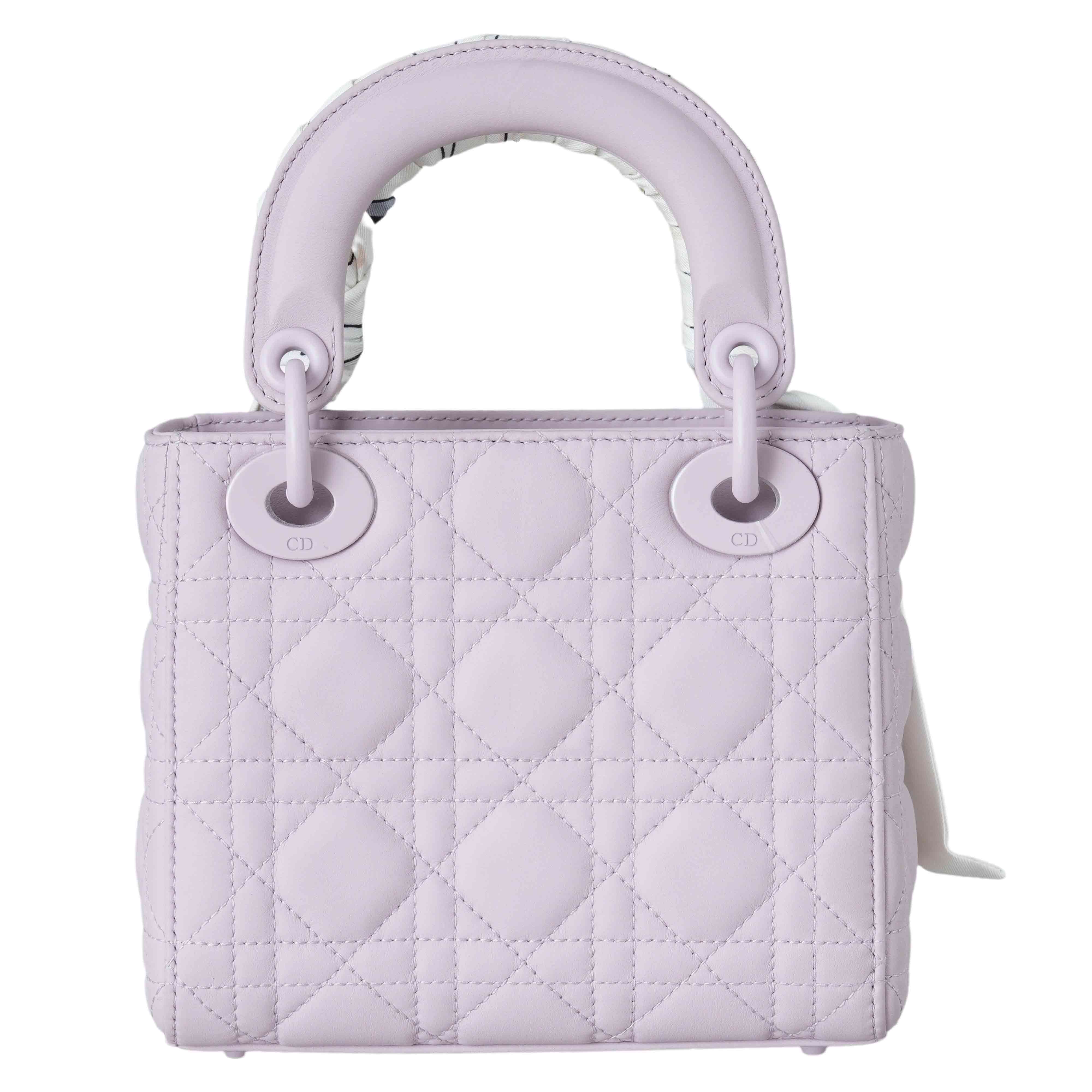 CHRISTIAN DIOR(USED)크리스찬디올 매트 까나쥬 레이디디올 미니 백& 방도